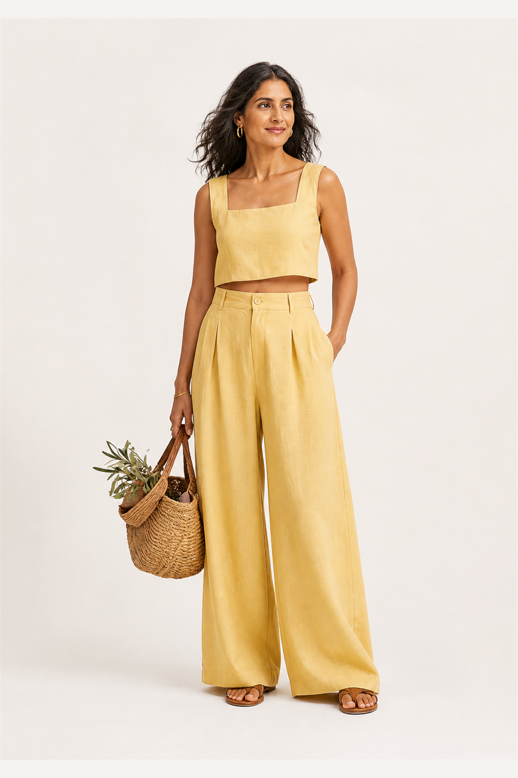 Peachy Palazzo Pants Set