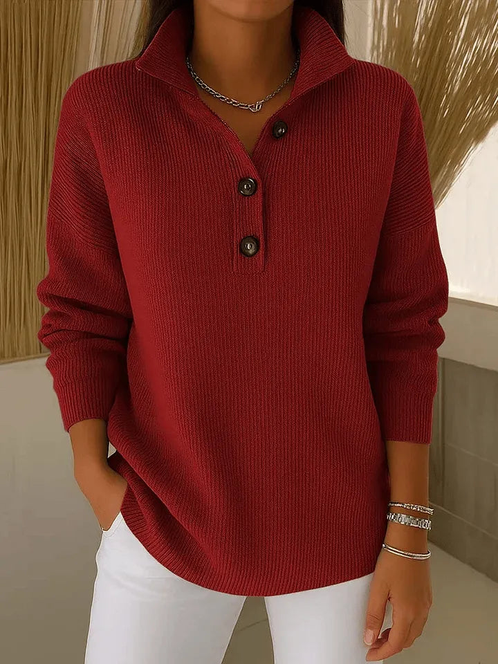 Florence V Neck Polo Jumper