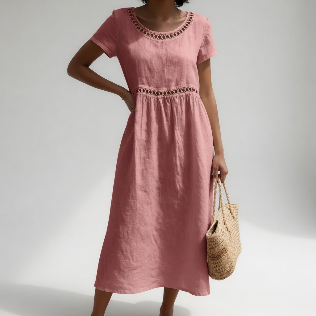 Rosalie — Embroidered Midi Dress