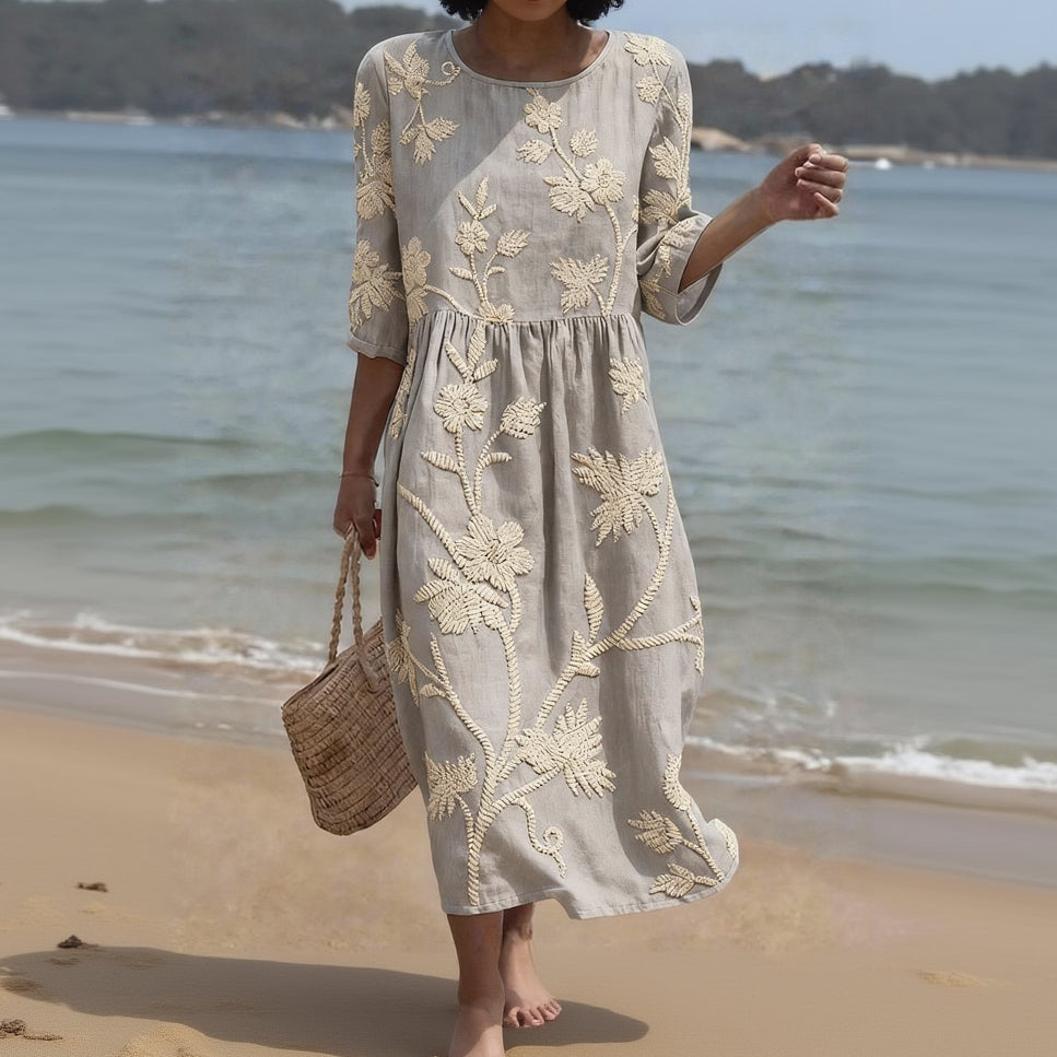 Tummy Safe Floral Midi DRESS