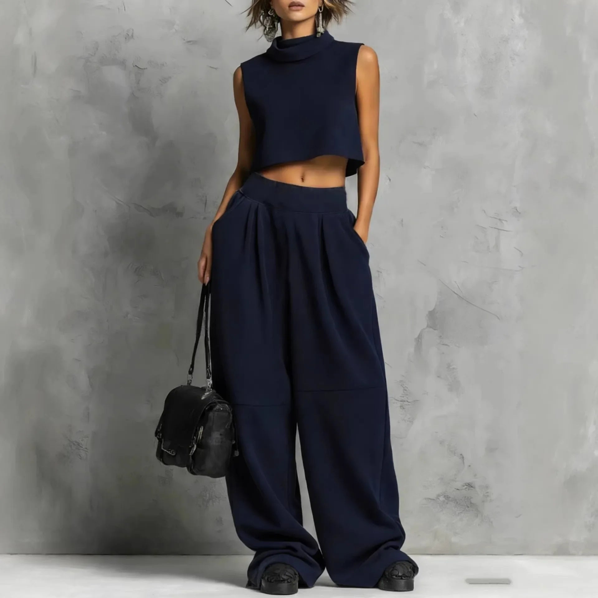 Avianna Crop Top Pants Set