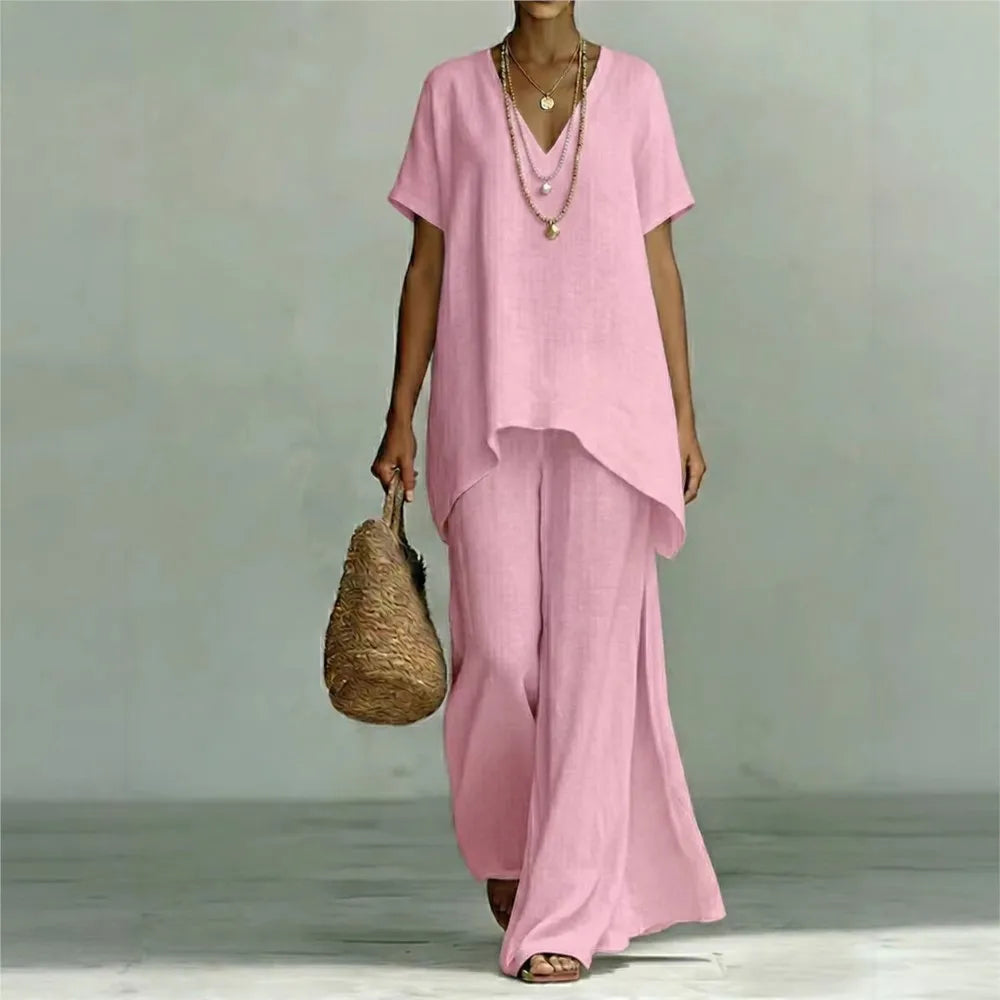 Valerie Linen Pants Set