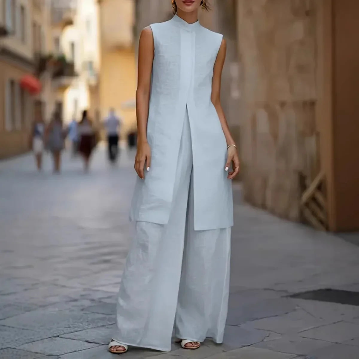 Aveline Sophisticated Wide Leg Pants Set