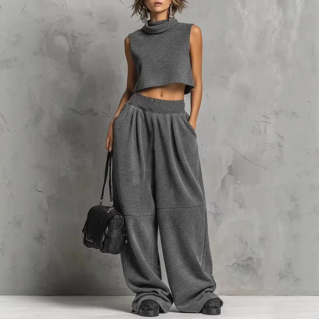 Avianna Crop Top Pants Set