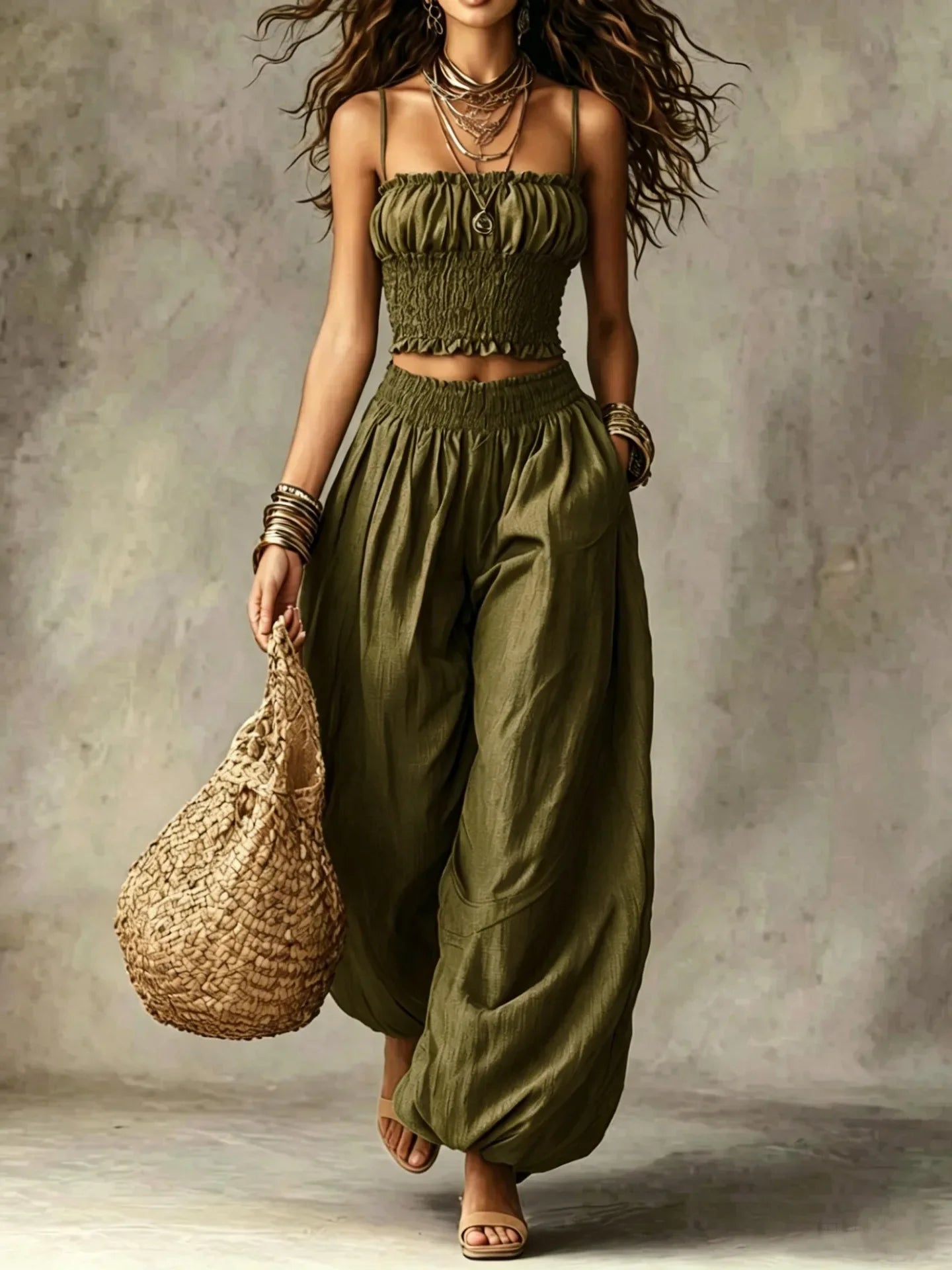 Harlow Wide-Leg Pants Set