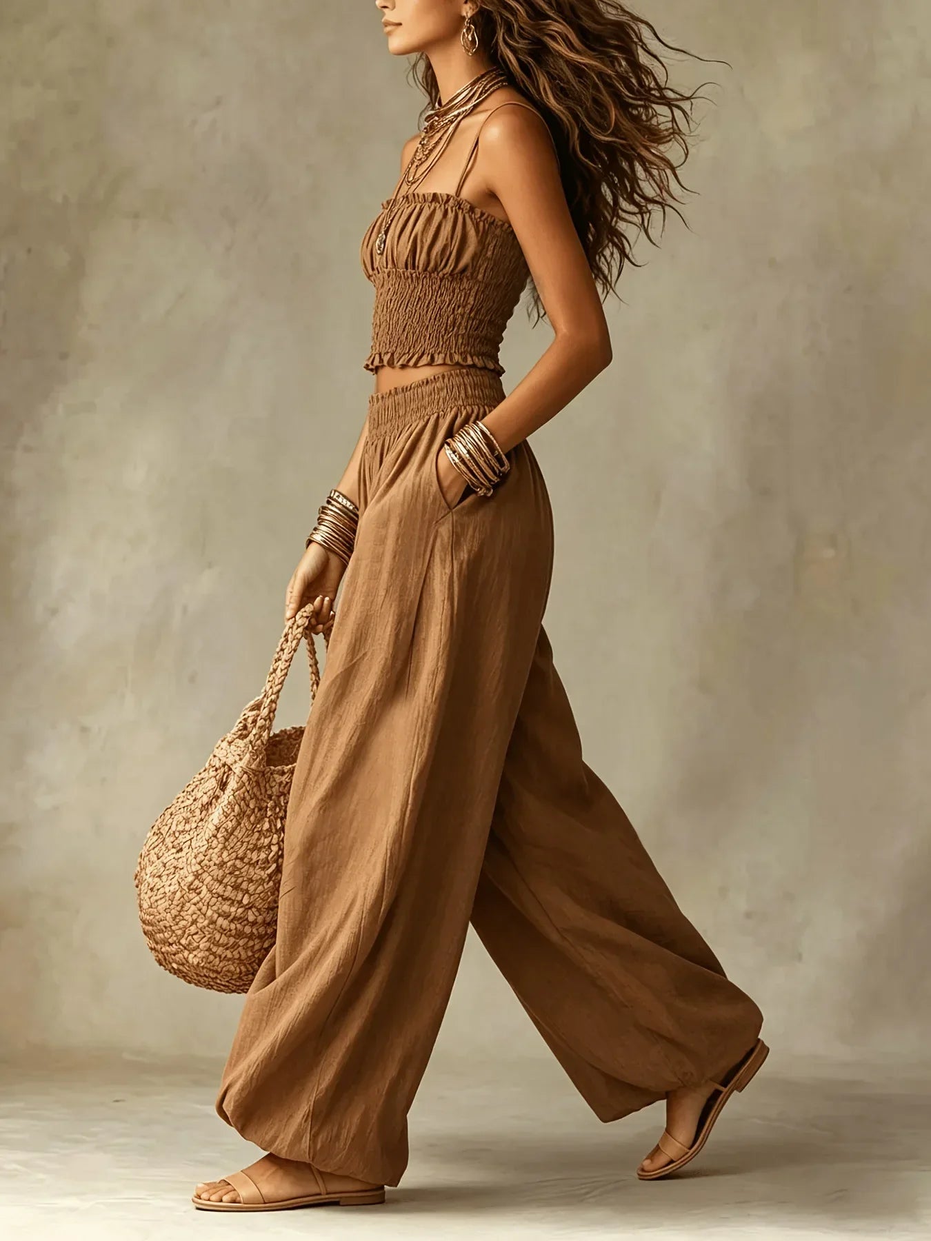 Harlow Wide-Leg Pants Set
