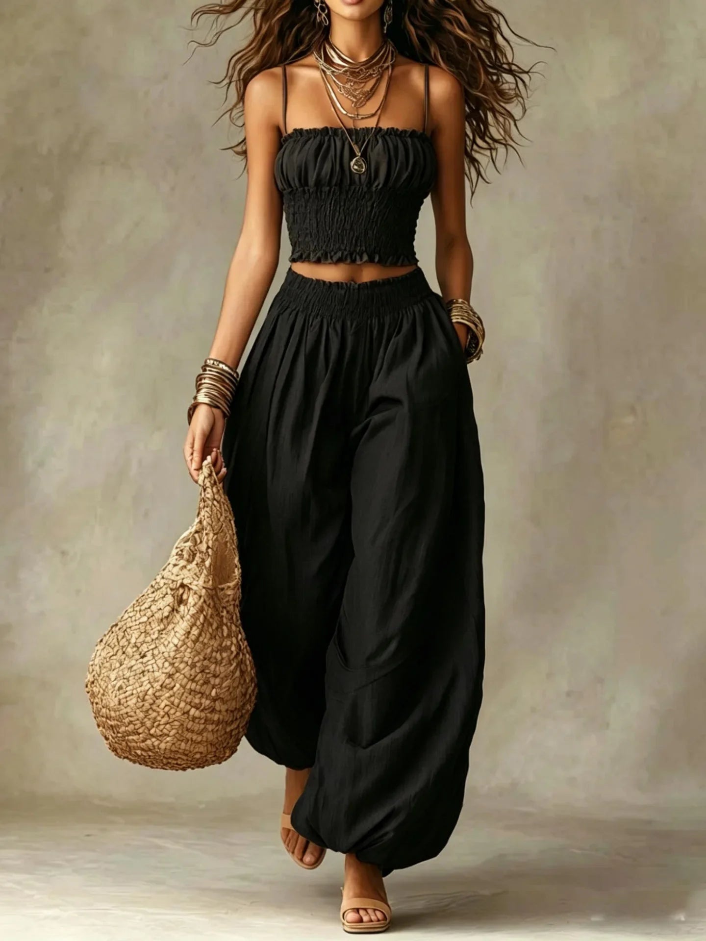 Harlow Wide-Leg Pants Set