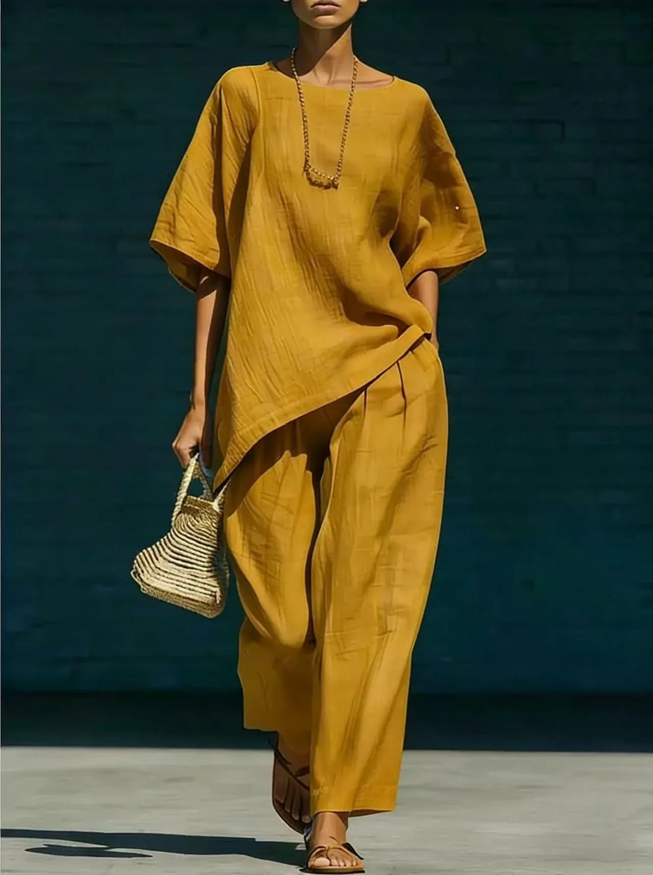 Kalynra Linen Pants Set