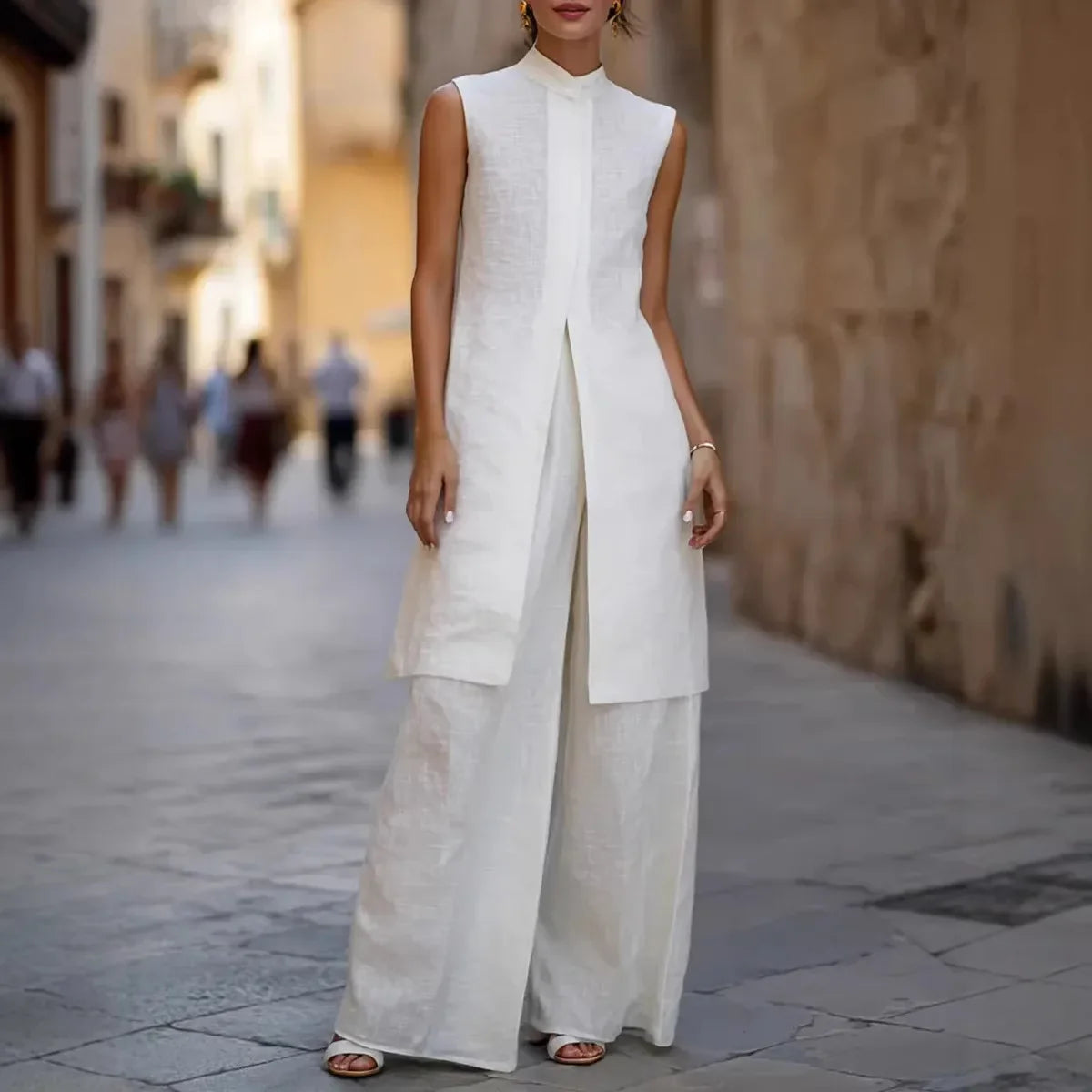 Aveline Sophisticated Wide Leg Pants Set