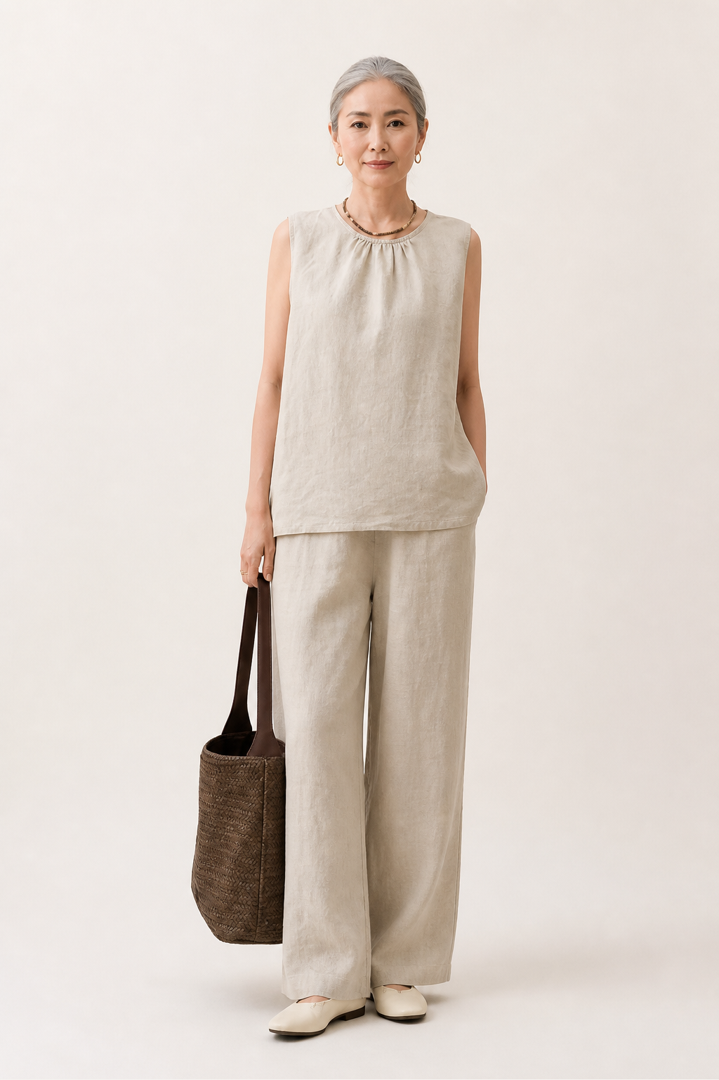 Sleeveless Top and Pants Set