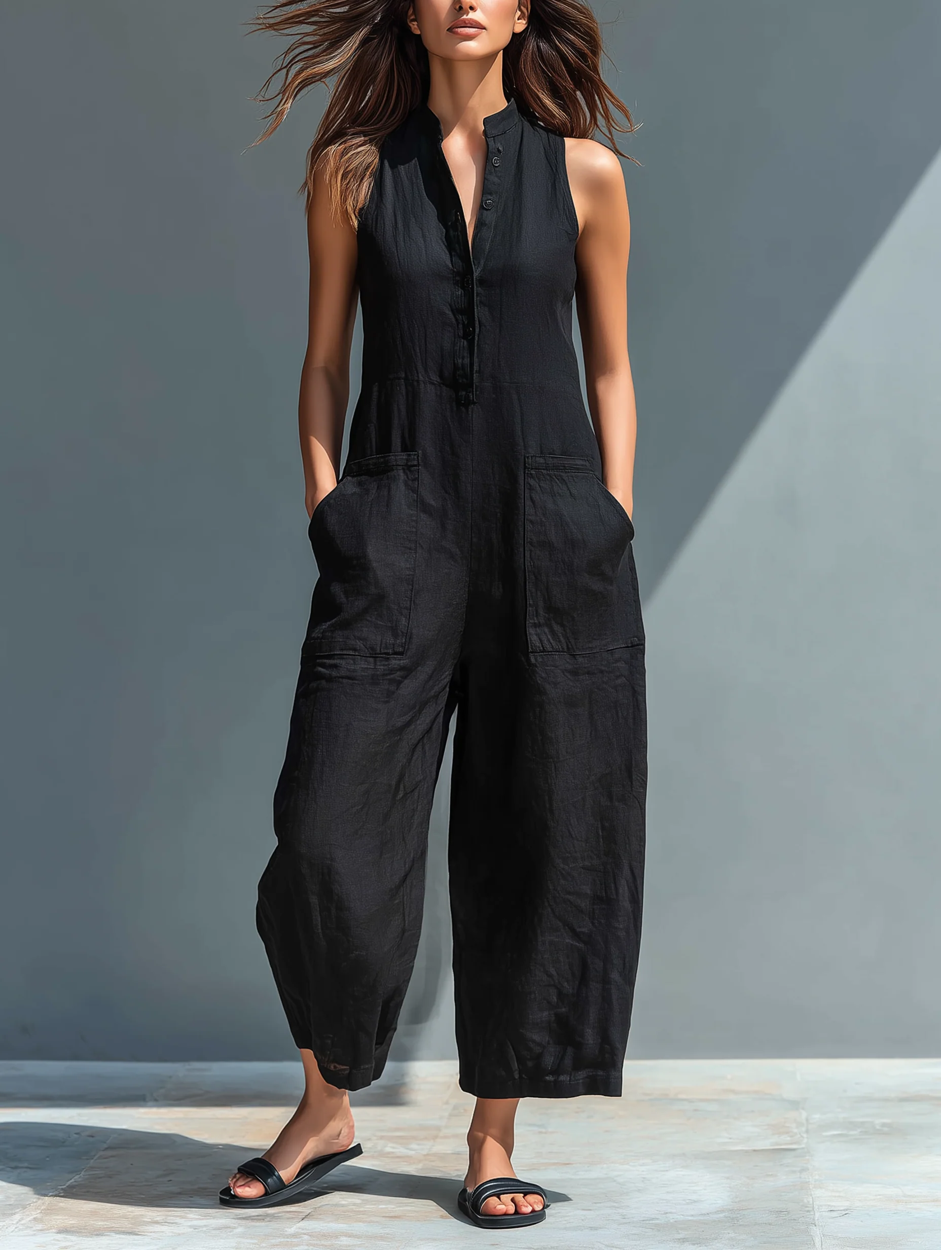 Viola Sleeveless Loose-fit Jumpsuit