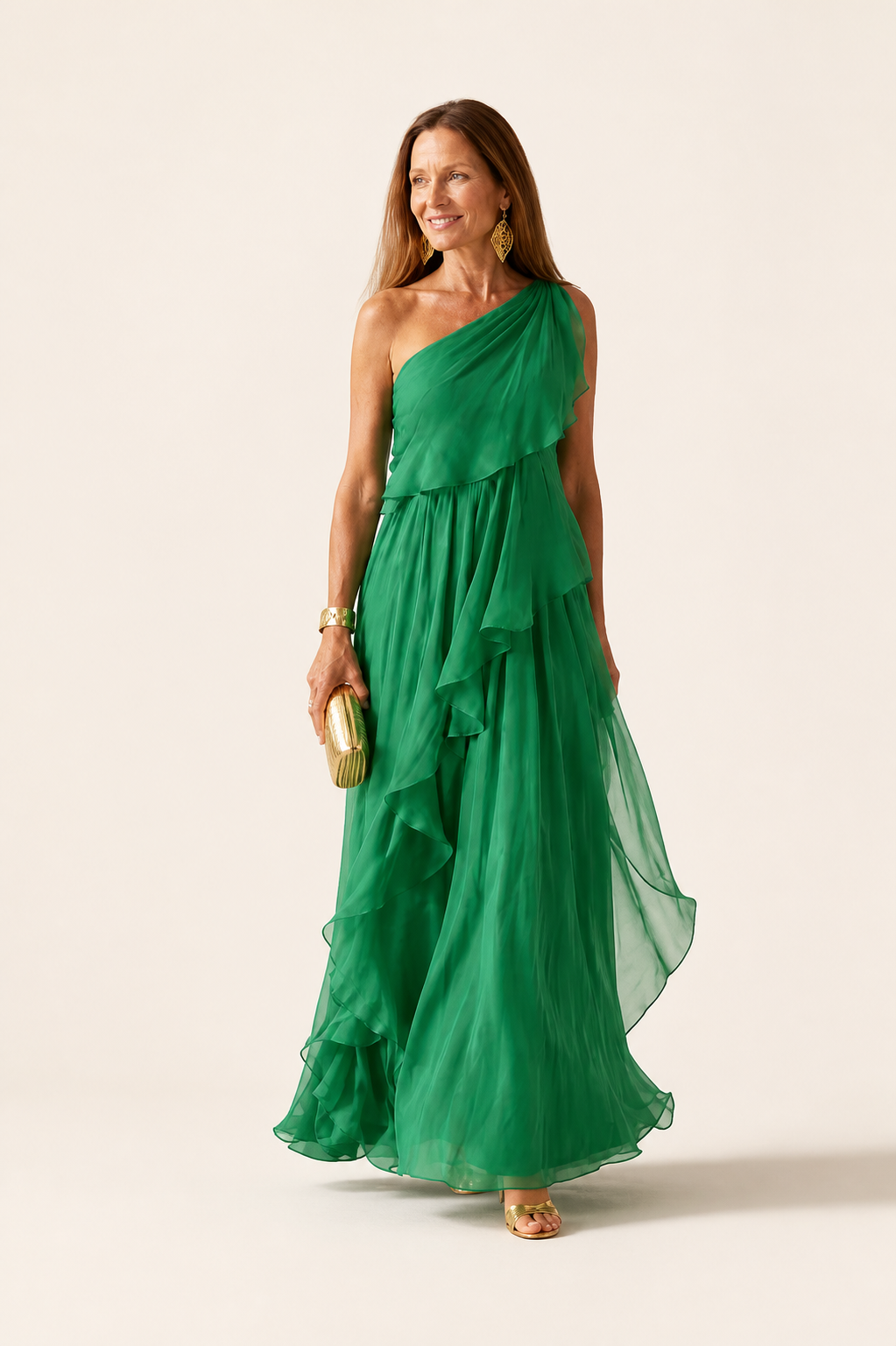 Zeline Asymmetrical Maxi Dress