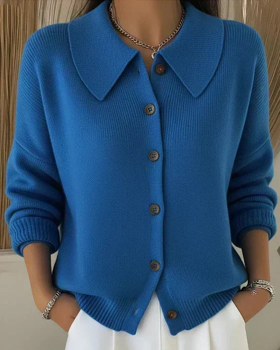 Vespera Button Collar Cardigan