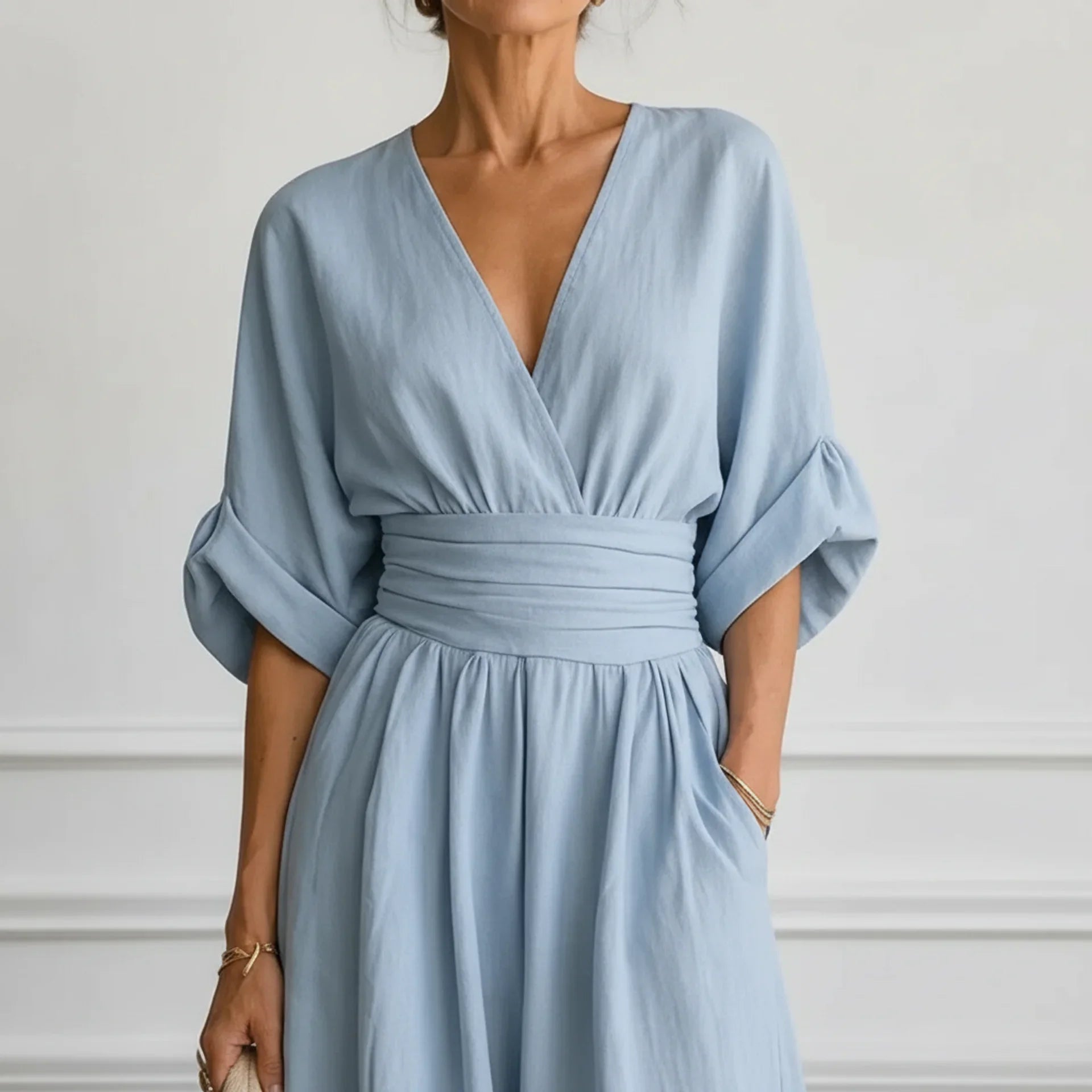Madison™ | Wide Leg V-Neck Jumpsuit