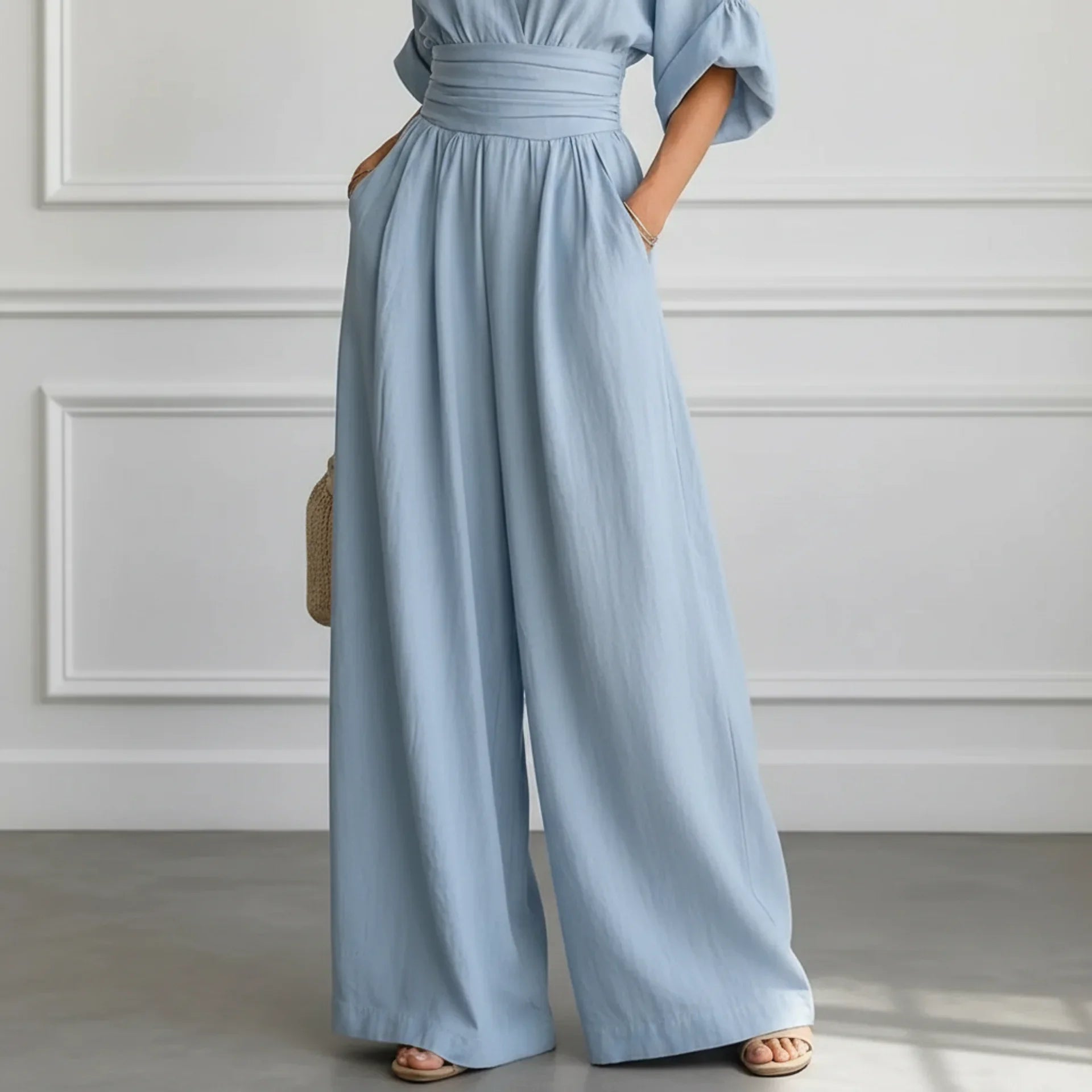 Madison™ | Wide Leg V-Neck Jumpsuit