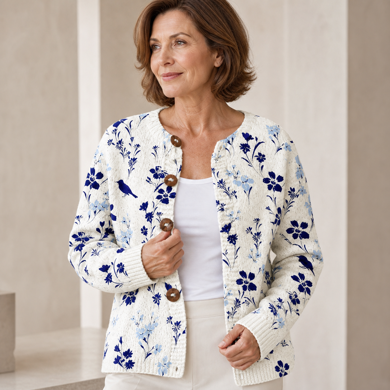 Vynora Floral Bird Cardigan