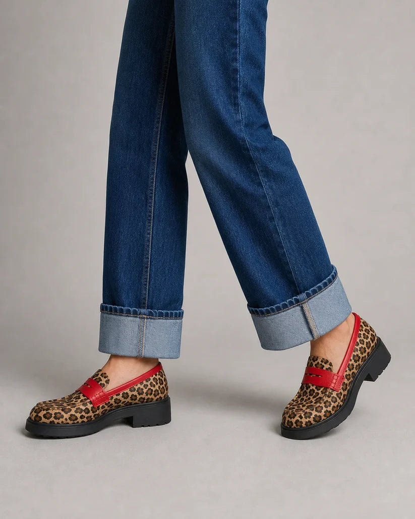 Sabine Leopard Print Loafers