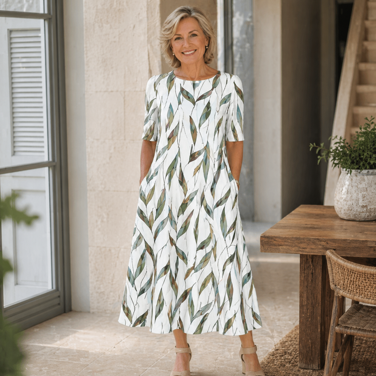 Floral Print Midi Dress