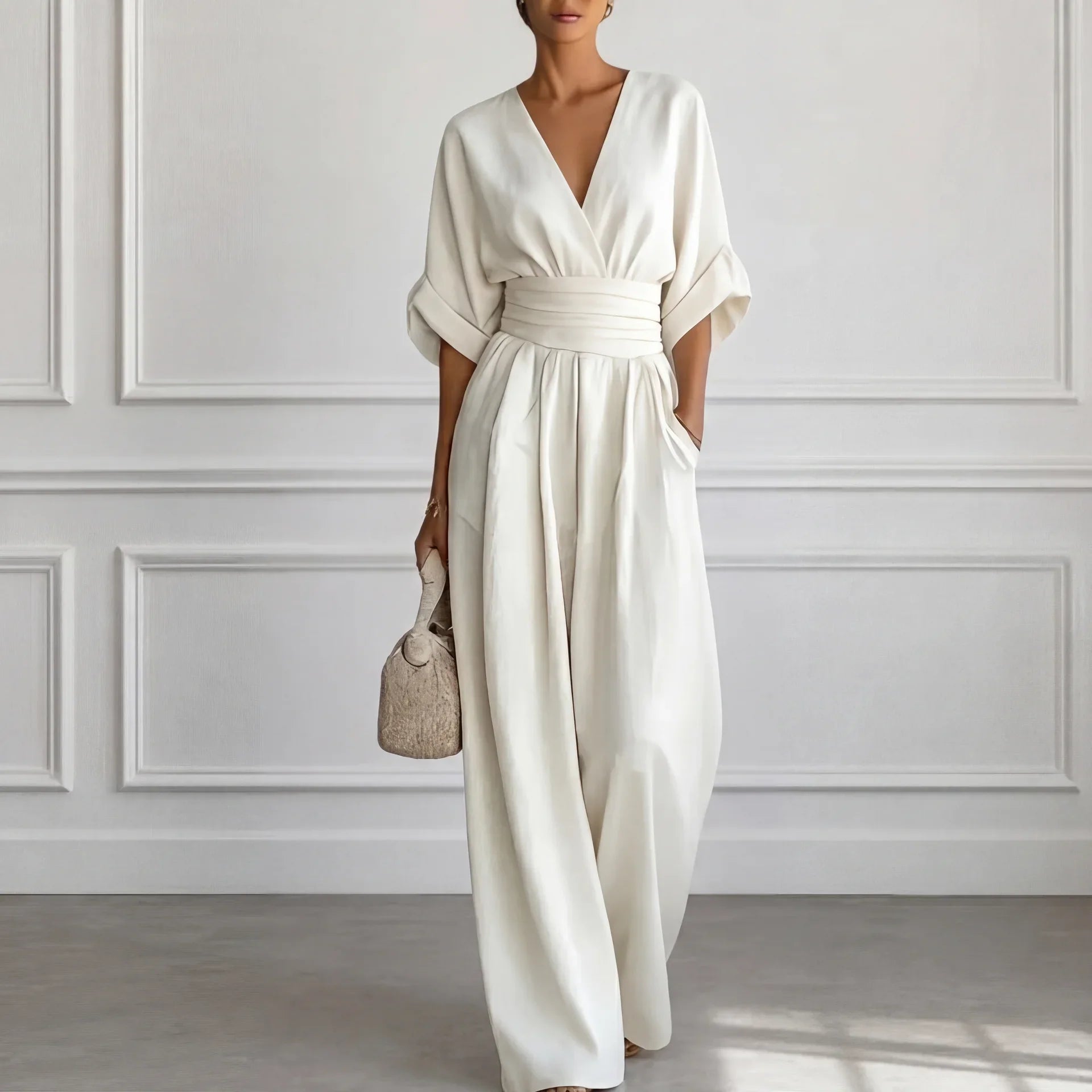 Madison™ | Wide Leg V-Neck Jumpsuit