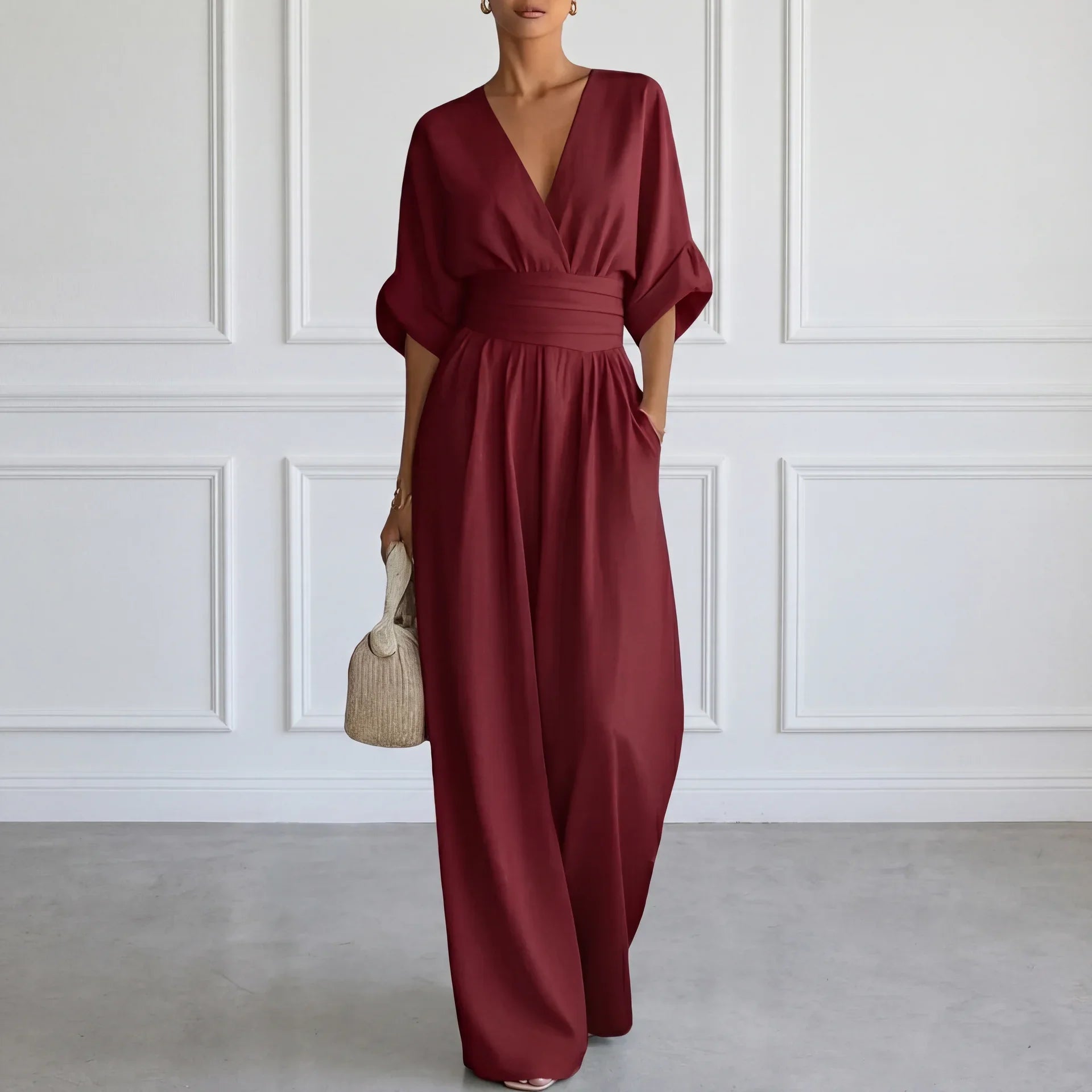 Madison™ | Wide Leg V-Neck Jumpsuit