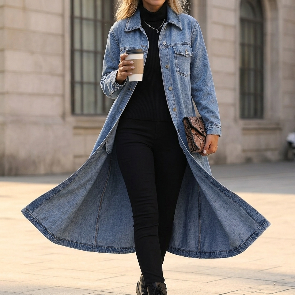 Denara Denim Maxi Coat