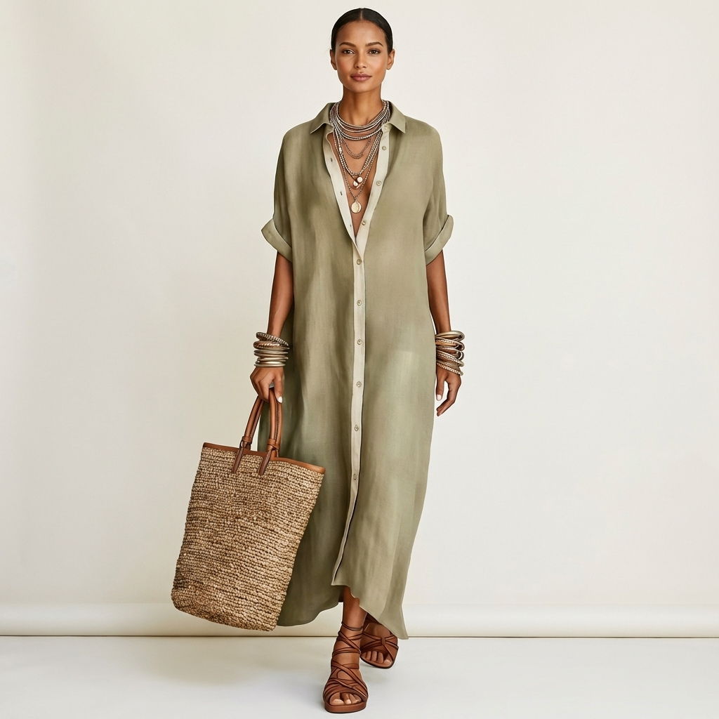 Kamira Maxi Shirt Dress