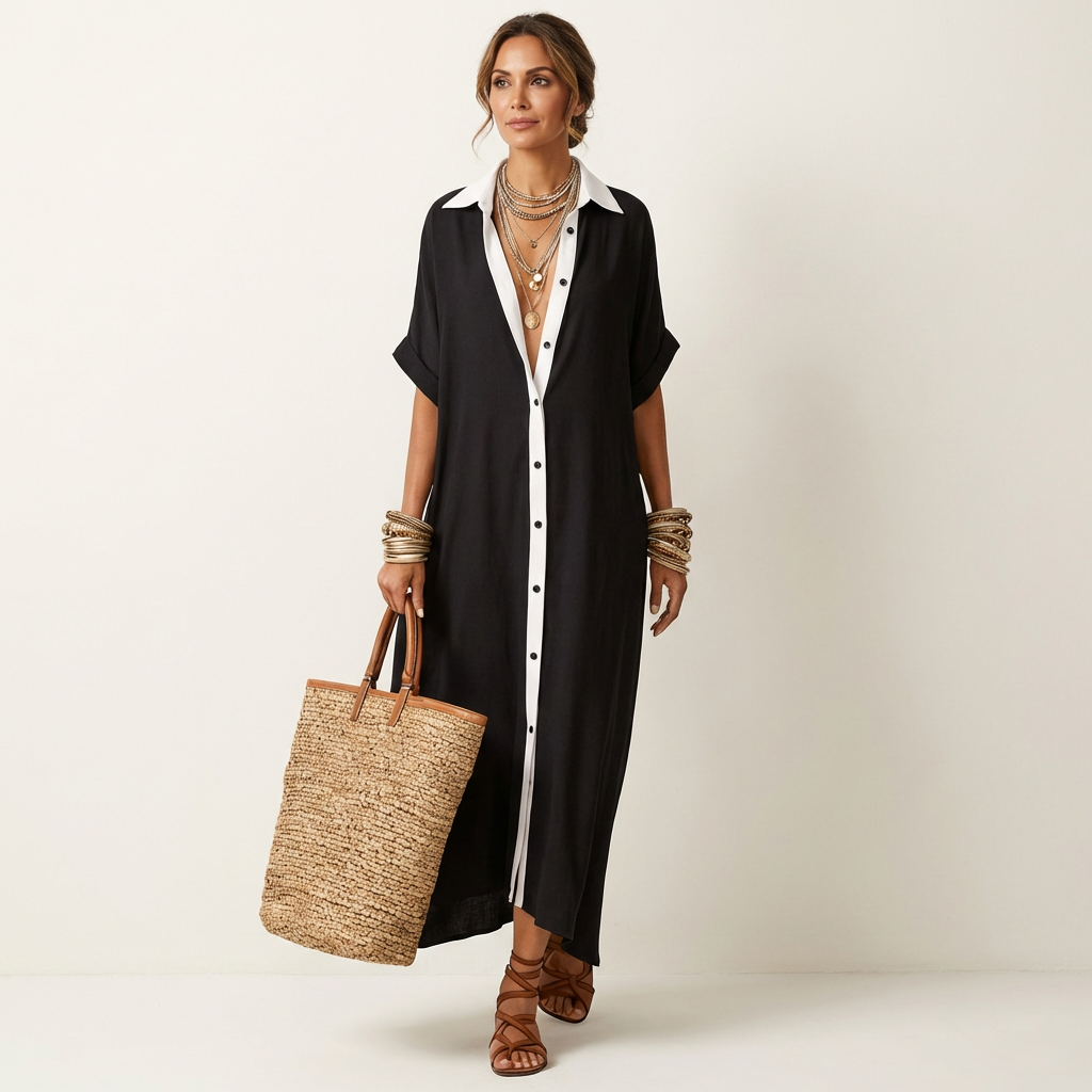 Kamira Maxi Shirt Dress