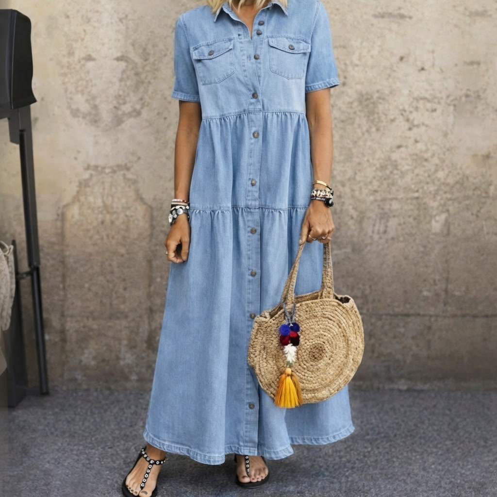 Elizabeth Button Down Maxi Dress