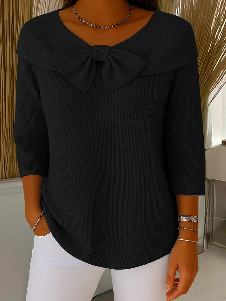Tivella Jumper with Bow Neckline
