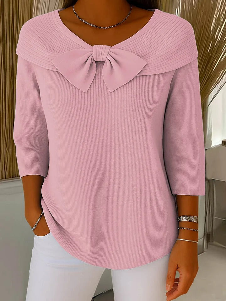 Tivella Jumper with Bow Neckline