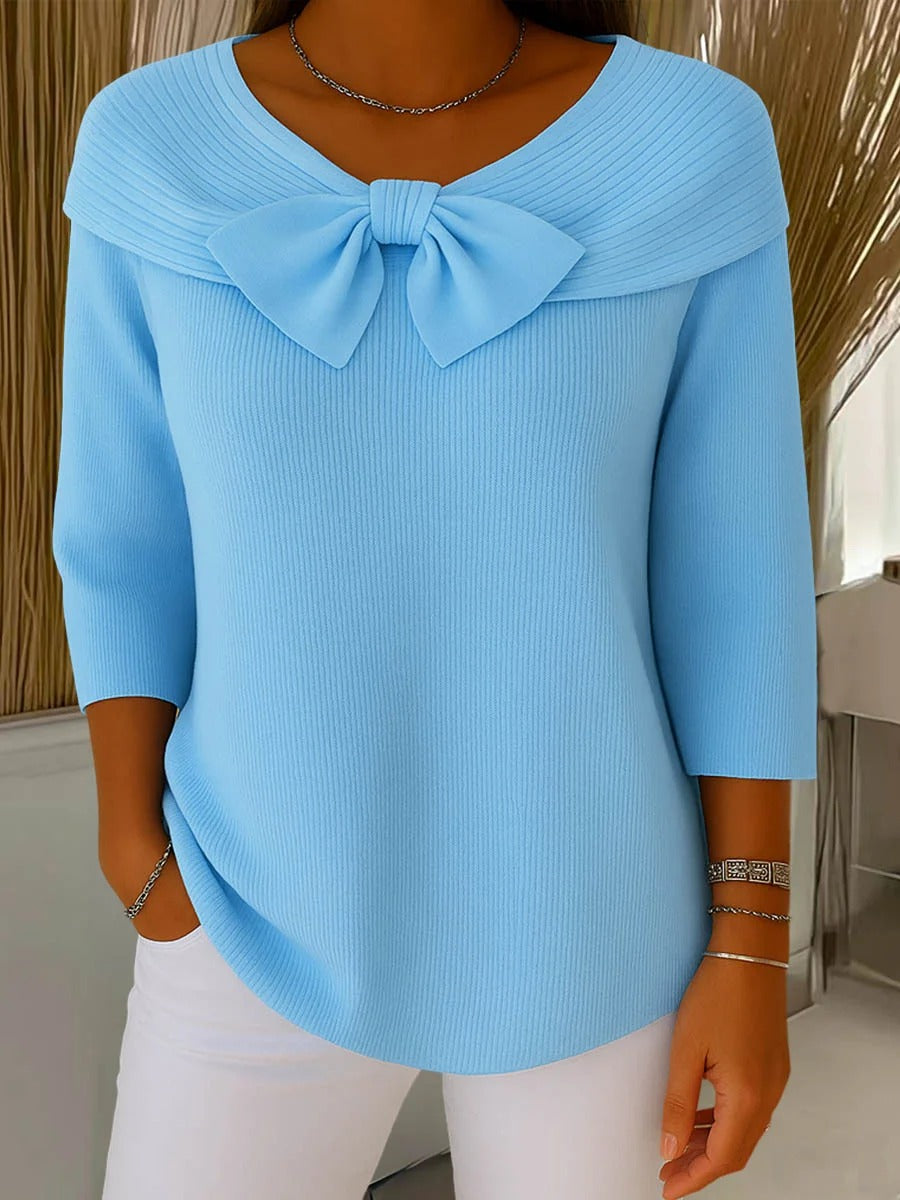 Tivella Jumper with Bow Neckline