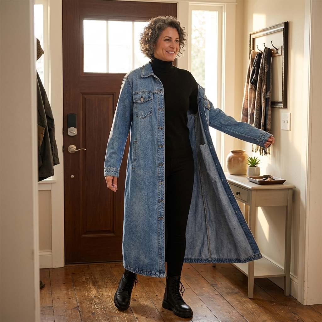 Denara Denim Maxi Coat