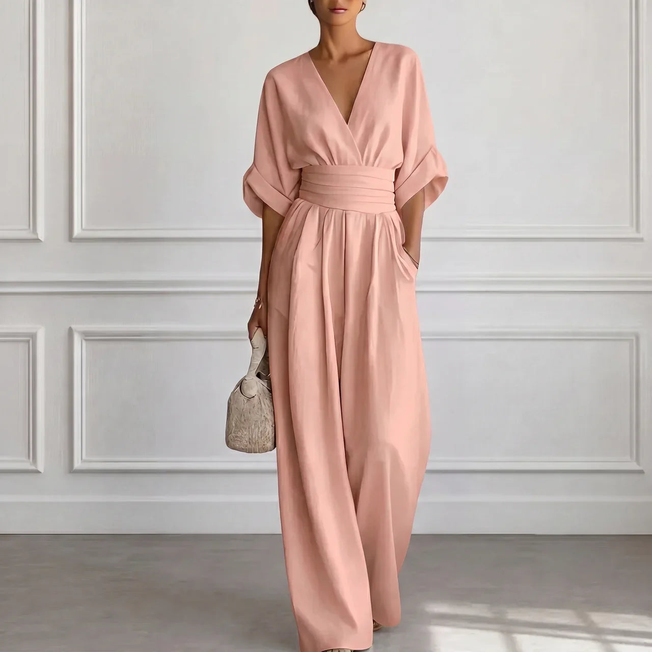 Madison™ | Wide Leg V-Neck Jumpsuit