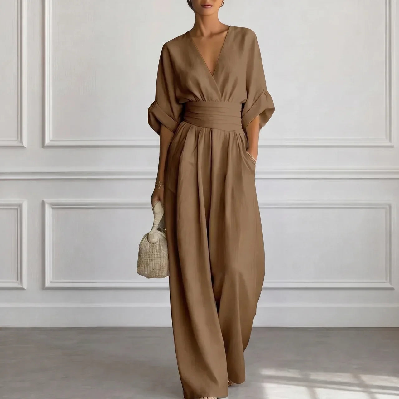 Madison™ | Wide Leg V-Neck Jumpsuit